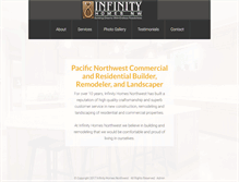 Tablet Screenshot of infinityhomesnw.com